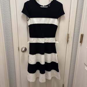 Felicity‎ & Coco Black and White Striped,sheek and elegant  Dress XS